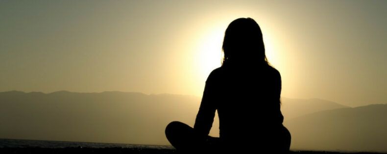 Woman meditating