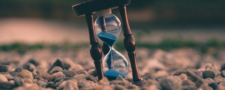 Hourglass in the sand