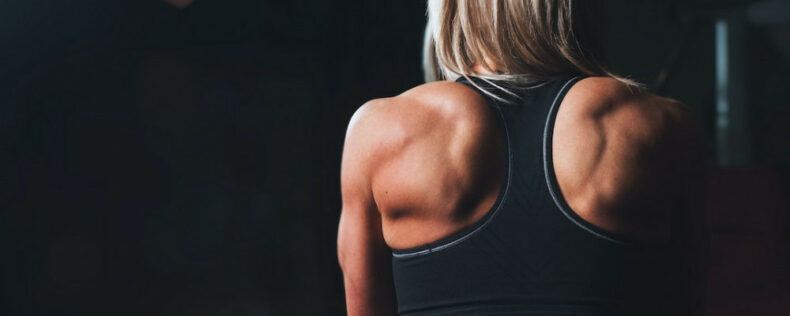 Defined back muscles